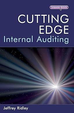 cutting edge internal auditing 1st edition jeffrey ridley 0470510390, 978-0470510391