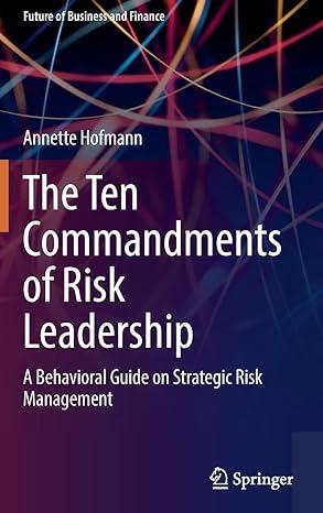 the ten commandments of risk leadership a behavioral guide on strategic risk management future of business
