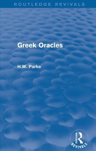 greek oracles 1st edition h. parke 1138015571, 978-1138015579