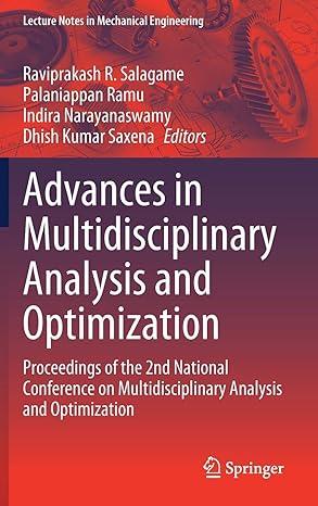 advances in multidisciplinary analysis and optimization proceedings of the 2nd national conference on