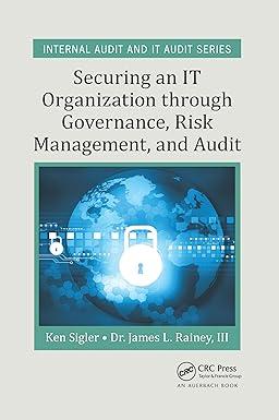 securing an it organization through governance risk management and audit internal audit and it audit 1st