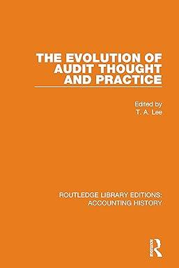 the evolution of audit thought and practice 1st edition t. a. lee 0367502097, 978-0367502096