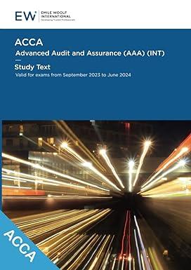 acca advanced audit and assurance 1st edition nick blackwell, annabel lefton, emile woolf international