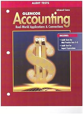 glencoe accounting real world applications and connections advanced course audit tests 5th edition