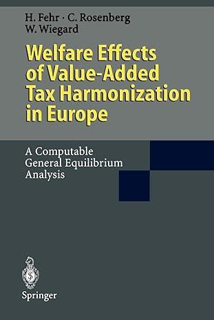 Welfare Effects Of Value Added Tax Harmonization In Europe  A Computable General Equilibrium Analysis