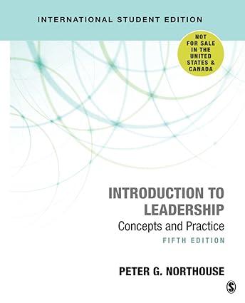 introduction to leadership concepts and practice 5th international edition peter g. northouse 1071808052,