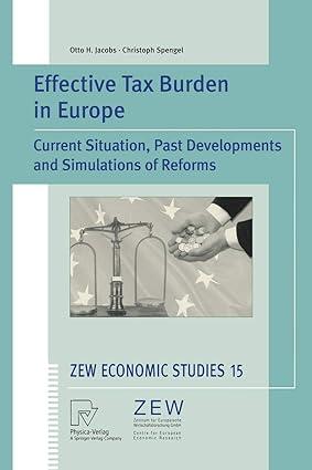 Effective Tax Burden In Europe Current Situation Past Developments And Simulations Of Reforms