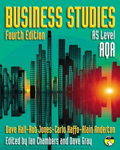 business studies for aqa as level 4th edition rob jones, dave hall, carlo raffo, alain anderton, ian