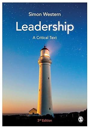 leadership a critical text 3rd edition simon western 1526459523, 978-1526459527