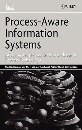 process aware information systems bridging people and software through process technology 1st edition marlon