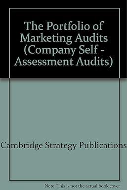 portfolio of marketing audits company self assessment audits 1st edition david crosby 1902433157,