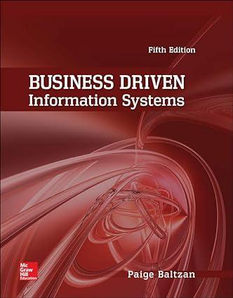 business driven information systems 5th edition paige baltzan 9780073402987, 978-0073402987