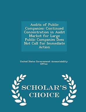 audits of public companies continued concentration in audit market for large public companies does not call