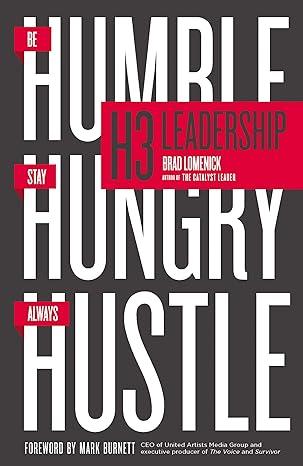 h3 leadership be humble stay hungry always hustle 1st edition brad lomenick, mark burnett 0718088506,
