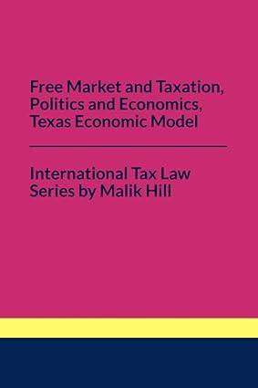 free market and taxation politics and economics texas economic model 1st edition malik hill 979-8709238480