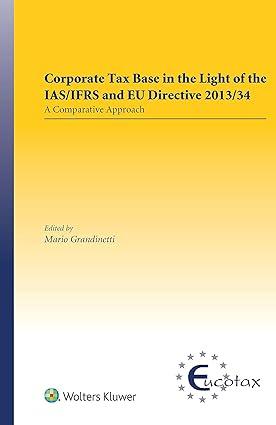 corporate tax base in the light of ias ifrs and eu directive 2013/34 a comparative  approach 1st edition
