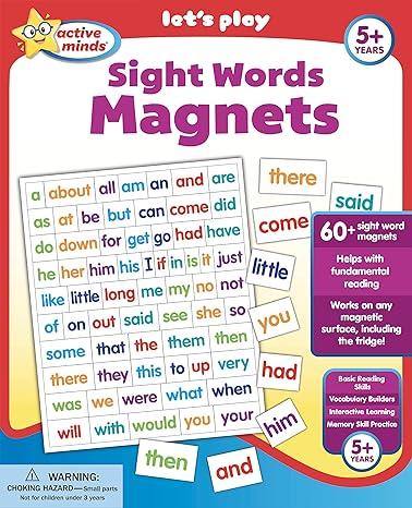 active minds sight words magnet learn and practice language building skills  sequoia children's publishing