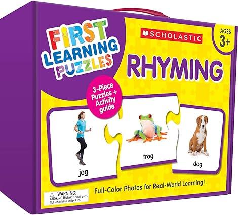 scholastic teaching resources first learning puzzles rhyming  scholastic inc. 1338630520, 978-1338630527