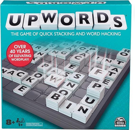 spin master games upwords the game of quick stacking and word hacking 6066525 spin master games b0brt5b6gc