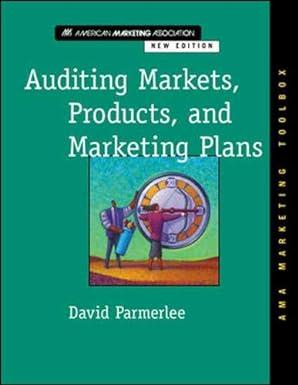 auditing markets products and marketing 1st edition david parmerlee 0658001337, 978-0658001338