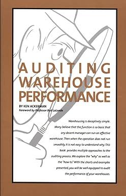 auditing warehouse performance 1st edition kenneth b. ackerman 0963177680, 978-0963177681