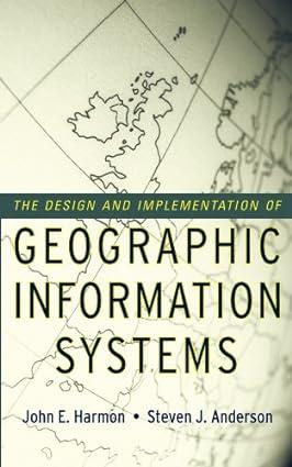 the design and implementation of geographic information systems 1st edition john e. harmon, steven j.