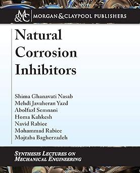 natural corrosion inhibitors 1st edition shima ghanavati nasab, mehdi javaheran yazd, abolfazl semnani