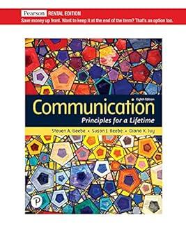 communication principles for a lifetime 8th edition steven a. beebe, susan j. beebe 0136967922, 978-0136967927