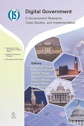 digital government e government research case studies and implementation 1st edition hsinchun chen, lawrence