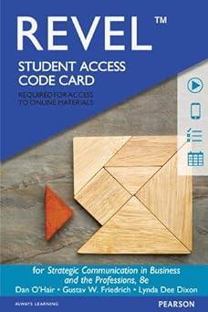 revel student access code card for  strategic communication in business and the professions 8th edition dan