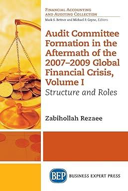 audit committee formation in the aftermath of 2007 2009 global financial crisis structure and roles volume 1