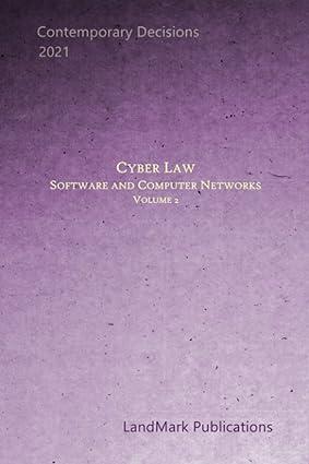 cyber law software and computer networks volume 2 1st edition landmark publications b08rb6ll98, 979-8584493042