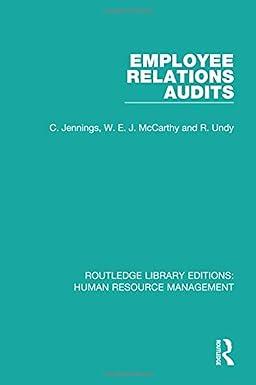 employee relations audits 1st edition c. jennings, w. e. j. mccarthy, r. undy 0415786614, 978-0415786614