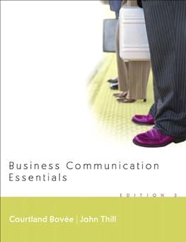 business communication essentials 3rd edition courtland bovee, john thill 0132328992, 978-0132328999