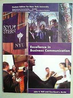 excellence in business communication 1st edition john v. thill, courtland l. bovee 0536970246, 978-0536970244