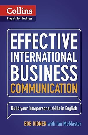 collins effective international business communication build your interpersonal skils in english 1st edition