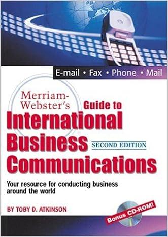 merriam websters guide to international business communications 2nd edition toby d. atkinson 0877796084,