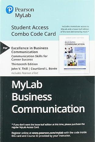 mylab business communication 13th edition courtland bovee, john thill 013564285x, 978-0135642856