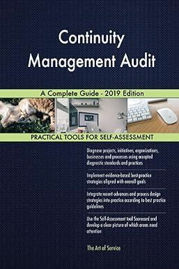 continuity management audit a complete guide 2019 edition gerardus blokdyk 0655845860, 978-0655845867