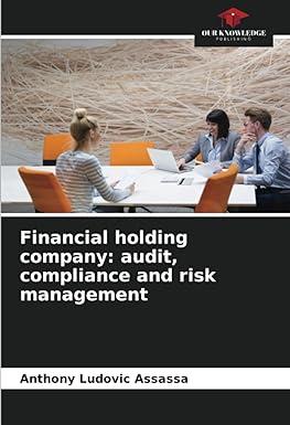 financial holding company audit compliance and risk management 1st edition anthony ludovic assassa