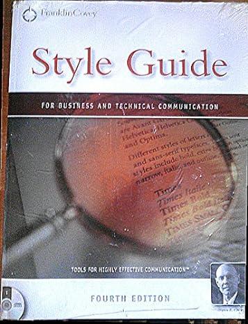 style guide for business and technical communication 4th edition steven r. covey 2575256135, 978-2575256135