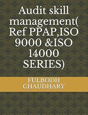 audit skill management ref ppap iso 9000 and iso 14000 series 1st edition fulbodh chaudhary 1520470843,