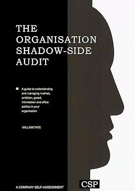 the organisation shadow side audit 1st edition w tate 1902433971, 978-1902433974
