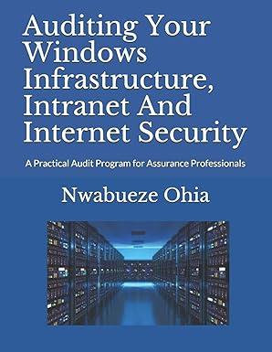 auditing your windows infrastructure intranet and internet security a practical audit program for assurance