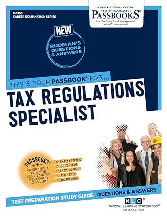 this is your passbook  for tax regulations specialist 1st edition national learning corporation 173183755,