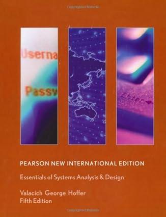 essentials of systems analysis and design 5th international edition joseph valacich 978-1292023496