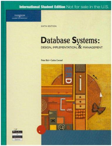 database systems design implementation and management 6th international edition peter rob, carlos coronel