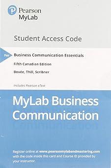 student access code mylab business communication 5th edition courtland bovee, john thill, jean scribner