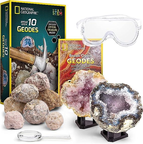 national geographic break open 10 premium geodes  national geographic b0160jb7is