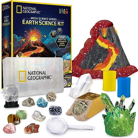 national geographic earth science kit over 15 science experiments ngmegaearth national geographic b082zlm39r